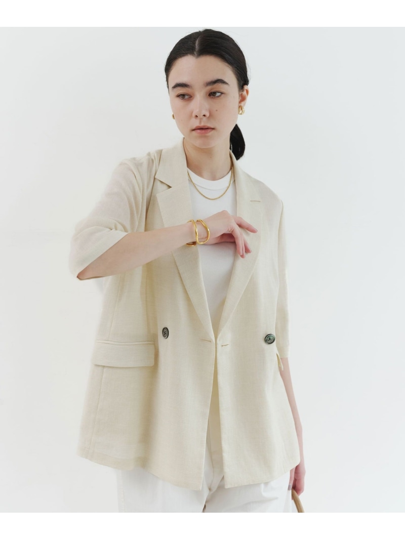 【結論シリーズ】シアーエアミドルスリーブジャケット[size SHORTあり] UNITED ARROWS green label relaxing ユナイテッドアローズ グリーンレーベルリラクシング ジャケット・アウター テーラードジャケット・ブレザー ブラウン ホワイト ブラ【送料無料】[ Fashion]