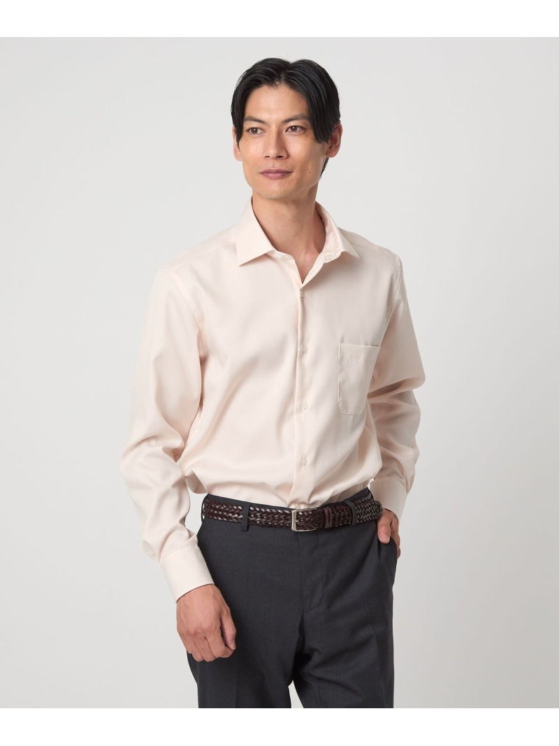 コットン ナローストライプ ワイドカラー ドレスシャツ -イージーアイロン- UNITED ARROWS green label relaxing ユナイテッドアローズ グリーンレーベルリラクシング トップス シャツ・ブラウス ブルー ベージュ【送料無料】[ Fashion]