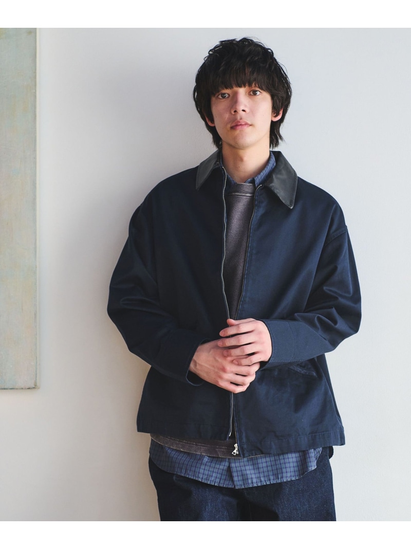 【SALE／25%OFF】ウエストポイント ジップアップ ブルゾン UNITED ARROWS green label relaxing ユナイテッドアローズ グリーンレーベルリラクシング ジャケット・アウター ブルゾン・ジャンパー ネイビー グレー【RBA_E】【送料無料】[ Fashion]