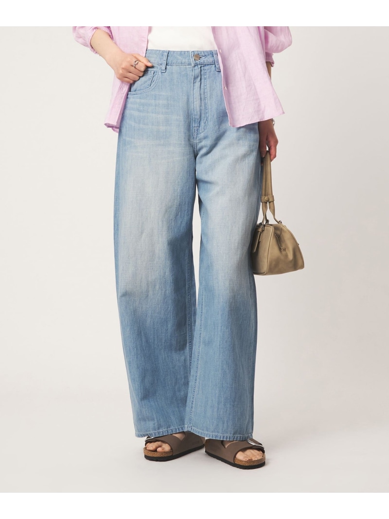 【別注】＜HEALTHY DENIM＞曲線状の形 ジーンズ ズボン下 ともし火青み UNITED ARROWS green label relaxing ユナイテッドアローズ グリーンレーベルリラクシング ズボン下 デニム・ジーンズズボン下 青み【貨物輸送無料】[ Fashion]