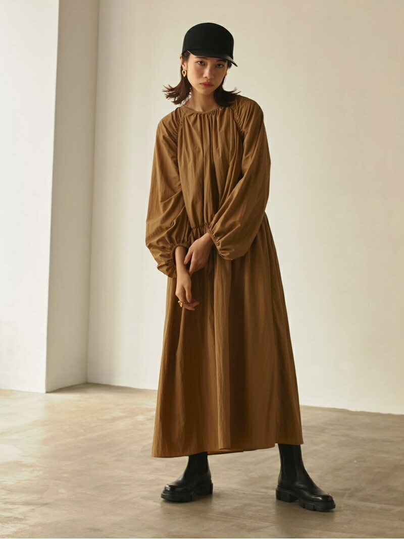 United Arrows United Green Label Relaxing レディース ワンピース Emmel ユナイテッドアローズ Fashion レディースファッション グリーンレーベルリラクシング Emmel Refines エメル リファインズ Em ギャザー 袖ボリューム ワンピース United Arrows Green Label