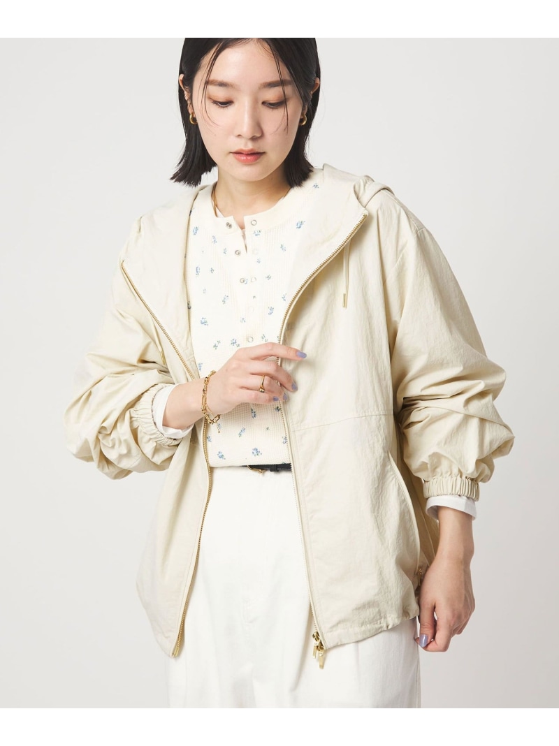 【SALE／35%OFF】【WEB限定】＜at ease＞フード ブルゾン マシンウォッシャブル 撥水 UVカット UNITED ARROWS green label relaxing ユナイテッドアローズ グリーンレーベルリラクシング ジャケット・アウター ナイロンジャケット ホ【RBA_E】【送料無料】[ Fashion]