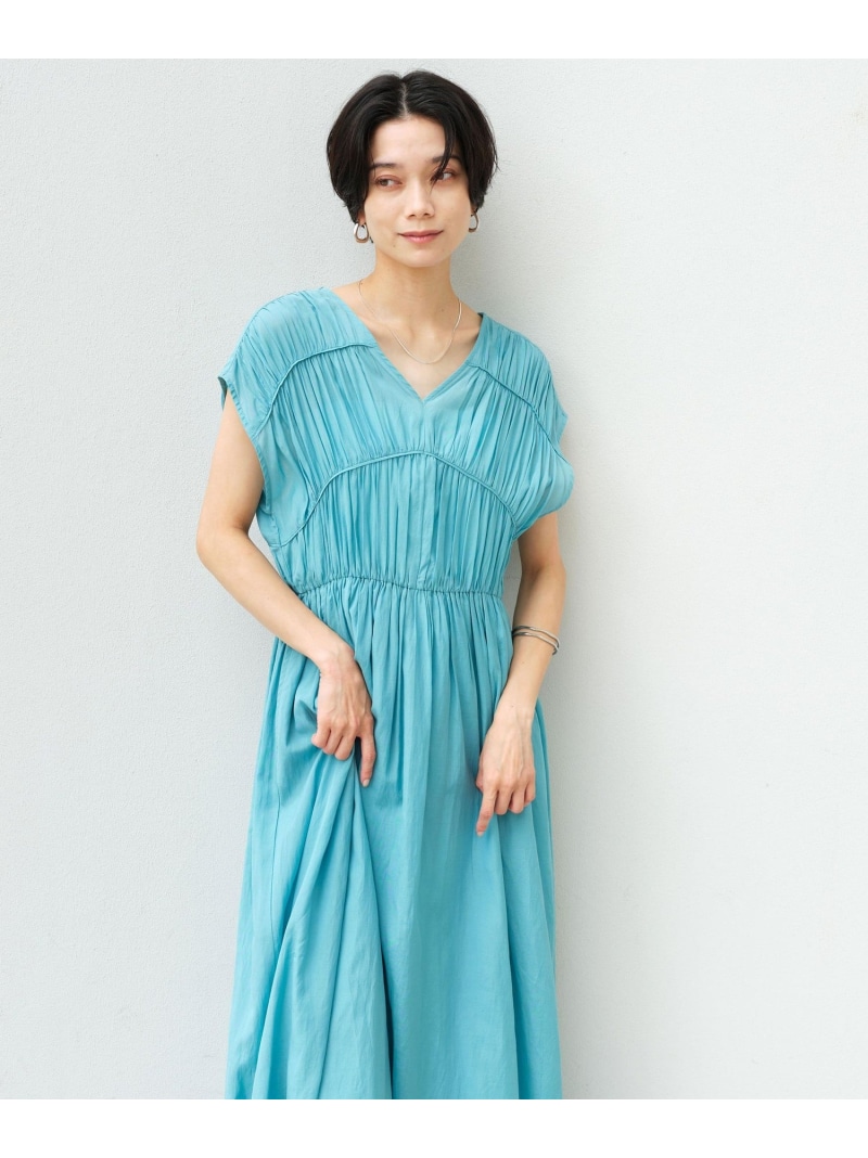 ティアード ギャザー ワンピース UNITED ARROWS green label relaxing ユナイテッドアローズ グリーンレーベルリラクシング ワンピース・ドレス ワンピース ブルー ブラック ブラウン【送料無料】[ Fashion]｜green label relaxing