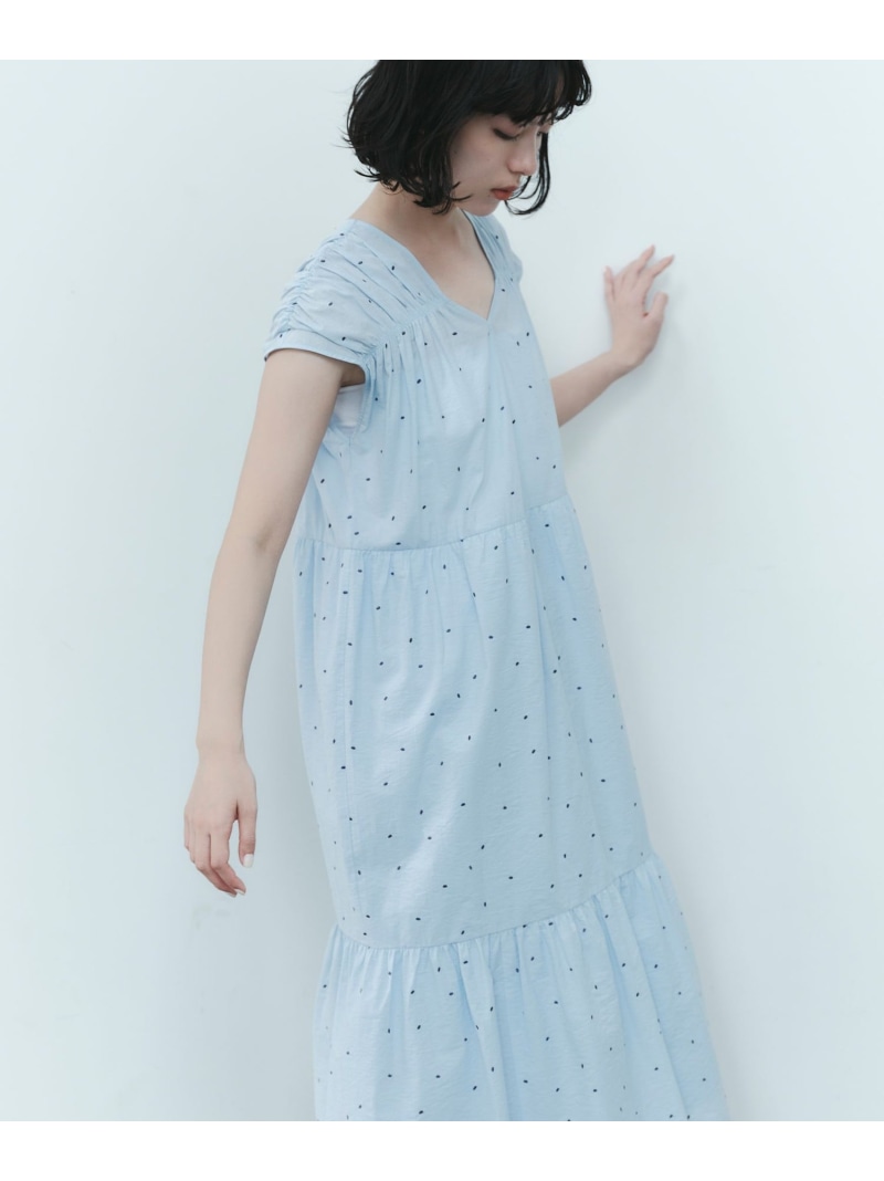 ＜EMMEL REFINES＞EM オーバルシシュウ ティアード 衣装 EMMEL REFINES ユナイテッドアローズ グリーンレーベルリラクシング 衣装・御召しもの 衣装 黒いこと 青み【貨物輸送無料】[ Fashion]