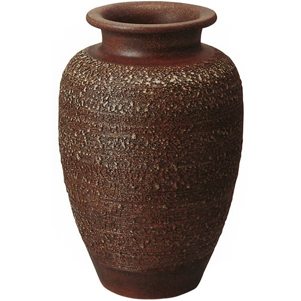 現金特価 花器 窯肌松皮壺型花瓶 20号 全高61.5cm×