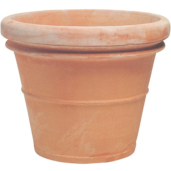 ベノッチ テラコッタ 鉢 26号 素焼き 底穴あり 全高67cm 直径78cm 陶器製 リムポット80 底穴あり プランター プランター 植木鉢 イタリア製 ポット 鉢 園芸 グリーンランド不変のデザインとクオリティー イタリア製のテラコッタプランター