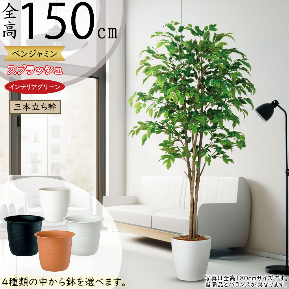 楽天市場】ベンジャミンバロック フェイクグリーン 大型 おしゃれ 観葉