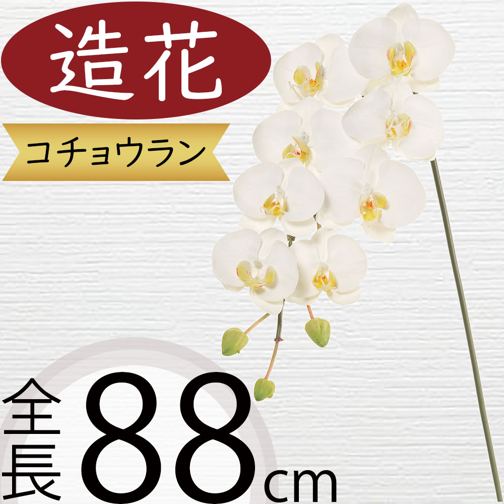 光触媒　人工観葉植物　フェイクグリーン　フレッシュ胡蝶蘭8本立Ｗ 高さ75cm 光触媒 人工観葉植物 造花 プリンセス胡蝶蘭W (高さ58cm) - 店舗
