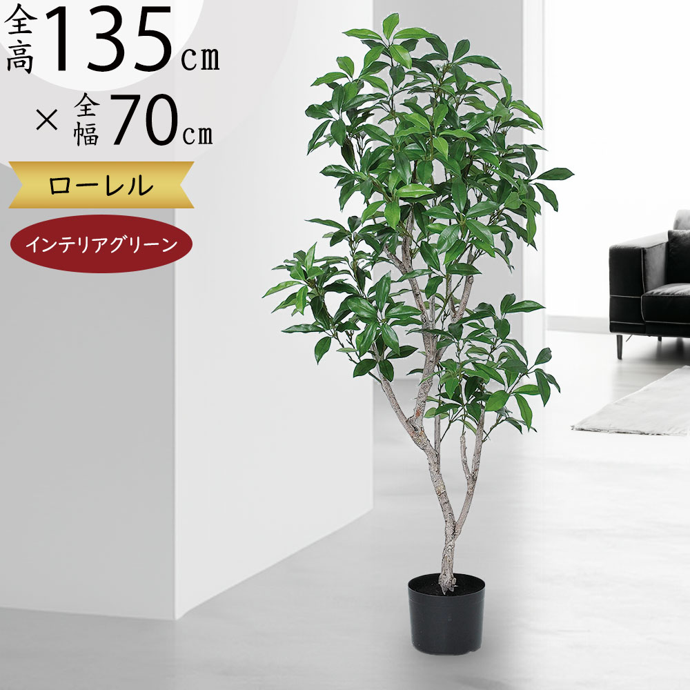 フェイクグリーン おしゃれ リアル ローレル 月桂樹 インテリアグリーン 人工観葉植物 観葉植物 造花 アートグリーン アートプランツ インテリア オブジェ ハーブ ローリエ ベイリーフ 室内 ナチュラル お洒落 癒し効果 鉢物 鉢植え 高品質 本物そっくり 鉢付き 全高135cm｜グリーンランド 27,839円