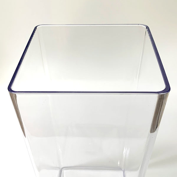 楽天市場 花器 アクリル スクエアロングポット50 全高50cm 口18cm アクリル製 フラワーベース 花瓶 花入れ フラワーアレンジメント ディスプレイ 装飾 グリーンランド