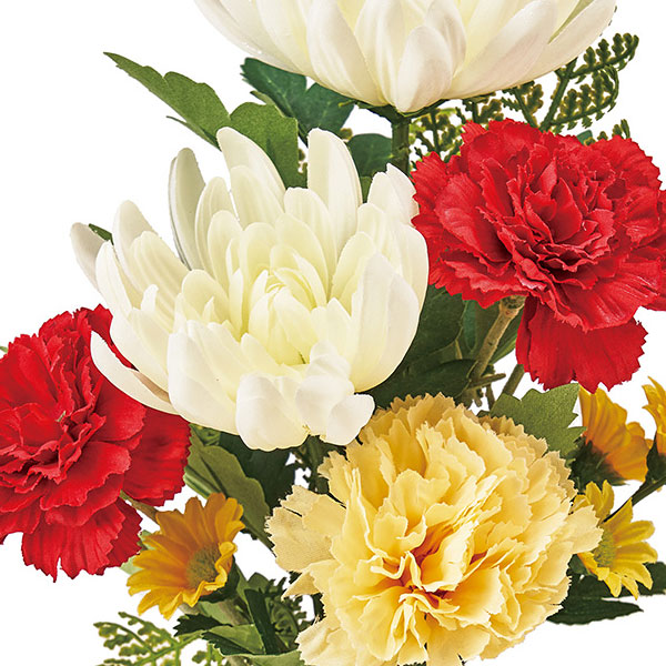 楽天市場 仏花 造花 全高28cm 菊 きく キク 供花 法事 仏事 お彼岸 お盆 供養 人工観葉 花材 アレンジ グリーンランド