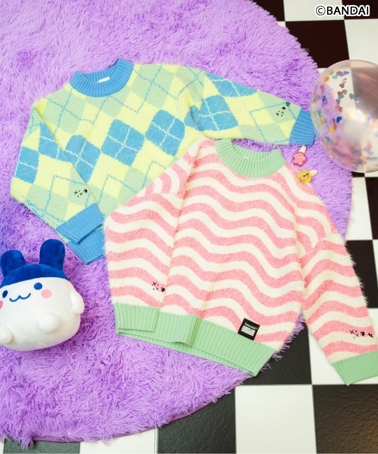 50% OFF BREEZE J513913 たまごっち Flashyシャギーニット Tamagotchi シャギーニット 懐かしい 女の子 breeze たまごっち シャギーニット画像