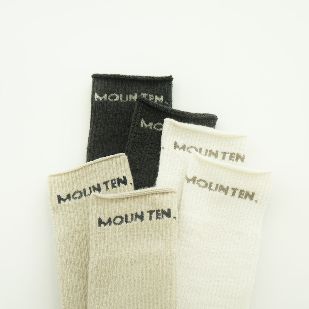 MOUN TEN. マウンテン MA68-1726a tube socks (organic cotton mix)　 チューブソックス オーガニックコットン 日本製 Made in Japan画像