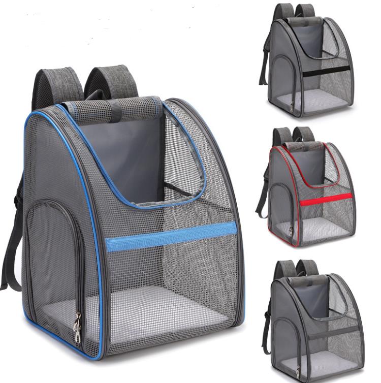 夏ペット用品ペット犬猫キャリーメッシュリュックペットキャリーリュックバッグメッシュキャリー外出バック通気性旅行携帯バッグ小型犬キャリーバッグリュックキャリー網状通気