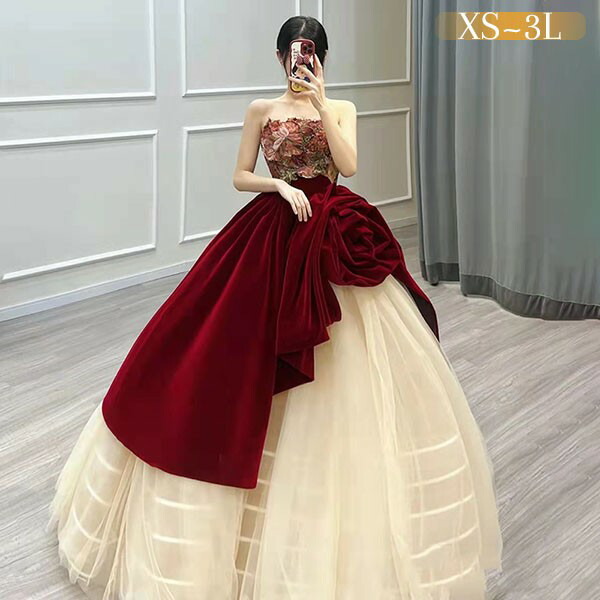 ドレス大人ピアノ発表会ロングドレスカラードレス演奏会結婚式母親ピアノ発表会黒袖付きワンピース半袖演奏会ドレスパーティードレスイブニングドレスロング丈大きいサイズ小さいサイズフォーマルグローリーパーク