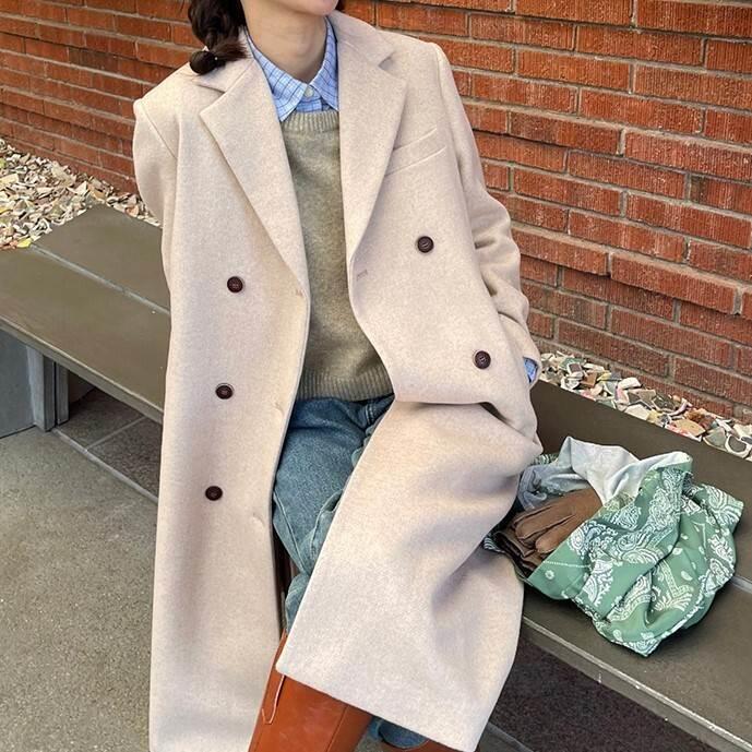 チェスター 秋 ステンカラー 冬 コート レディース ロング丈 アウター お尻カバー マキシ丈 Vネッ ロング 長袖 上着 テーラード|GreenLightmarket店