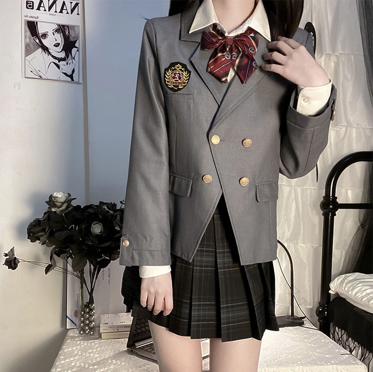 卒業式 スーツ 女の子 小学生 なんちゃって制服 セット 卒服 小学校女子 入学式 グレー 韓国 制服 ジャケット ブラウス スカート 長袖 ブレザー 女子高生 160 スーツコート チェック柄 白シャツ レディース ジュニア フォーマル ピアノ発表会 女子制服 JK おしゃれで上品なデ