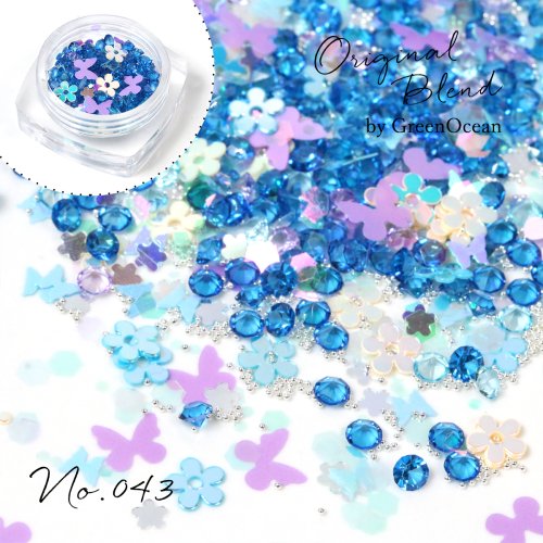 市場 封入 花 蝶 レジンパーツ デコパーツ ブルー フラワー お粉 ラメホロ ロイヤルガーデン レジン封入素材 ビジュー