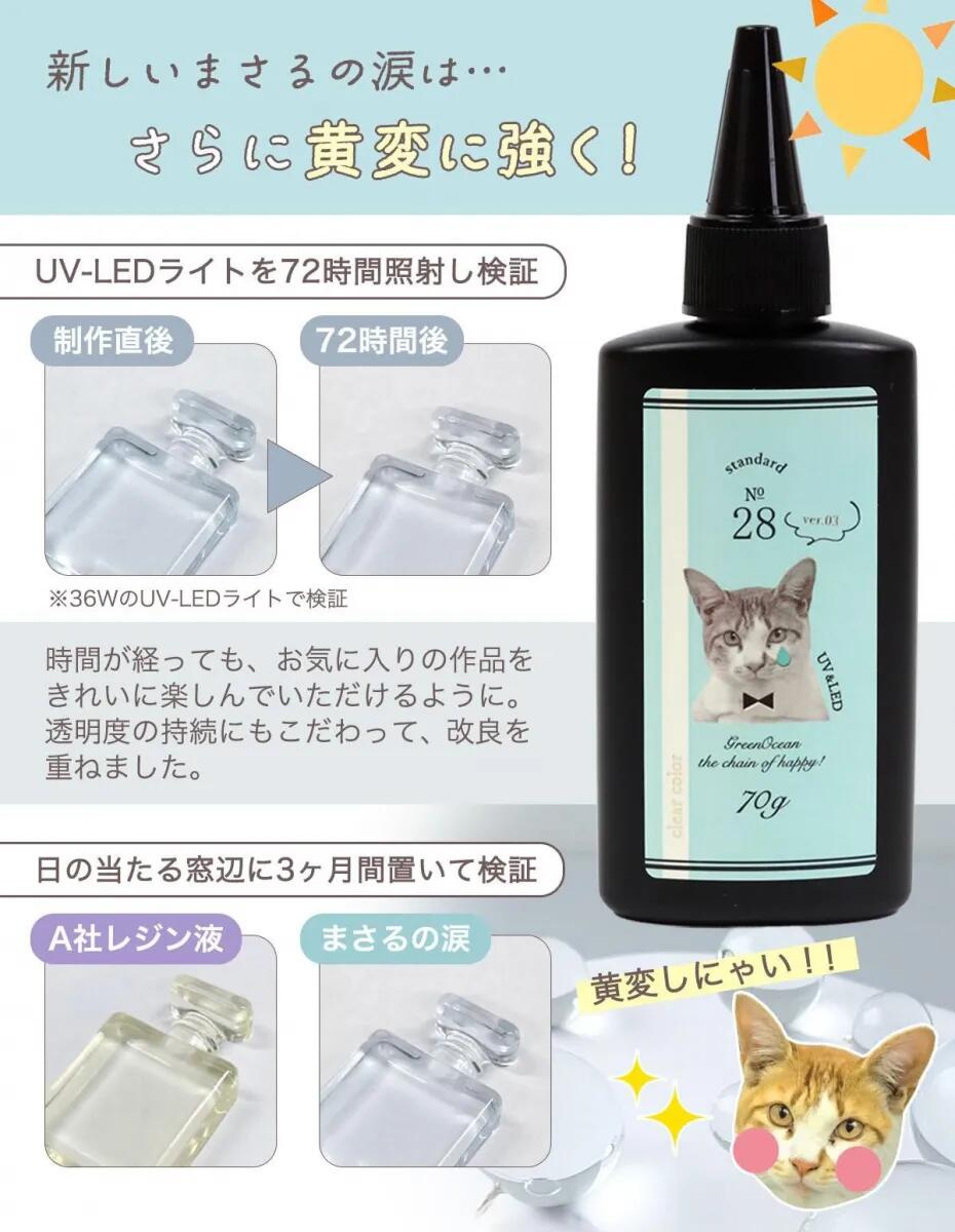 レビュー特典あり】超改良【大容量UV-LEDレジン液】まさるの涙 ver.03