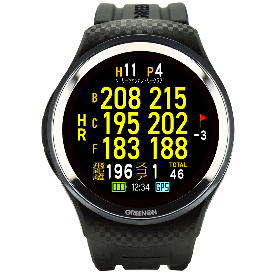 【5と0のつく日限定！ポイント10倍】GPS ゴルフナビ 腕時計型 GreenOn『THE GOLF WATCH  A1-III』グリーンオン『ザ・ゴルフウォッチ A1-III(エーワンスリー)』有機EL タッチディスプレイ タッチパネル 腕時計タイプ  GPSキャディー スマホ連動 高精度 距離計 | 