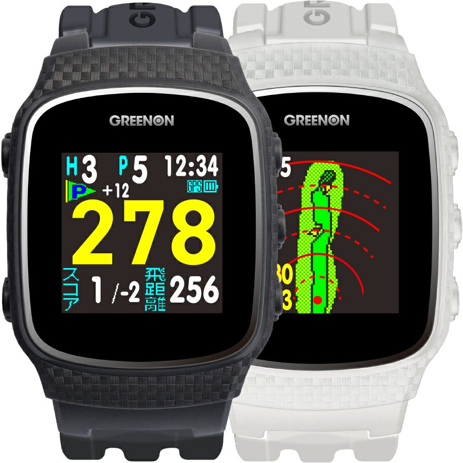 【オートショット 高低差表示 GreenOn『THE GOLF WATCH NORM II PLUS』グリーンオン『ザ・ゴルフウォッチ  ノルムIIプラス』 腕時計型 腕時計タイプ GPSキャディー GPS gps ゴルフナビ スマホ連動 高精度 距離計 グリーンオンダイレクト ...