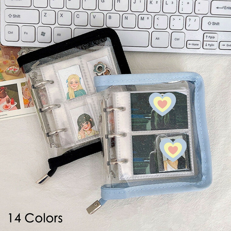 トレカケース チェキアルバム ミニアルバム トレカファイル コレクトケース アルバム トレカ ファイル 韓国 かわいい バインダー セット 枚リフィル付き Pvc素材 透明 持ち運び便利 話題 雑貨 Sns Twitter Tiktok Youtube Instagram Facebook Bts インスタ ツイッター 実物