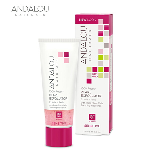 【最大300円OFFクーポン発行中 9月11日1:59まで】アンダルーナチュラルズ 1000 Roses パールエクスフォリエーター(ANDALOU NATURALS/ 洗顔料 洗顔ジェル/859975020038)