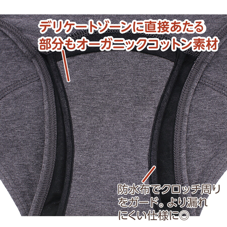 【メール便OK】ナチュラムーン オーガニックコットン 吸水ショーツ NaturaMoon ショーツ レディース 女性用 吸水パンツ 吸水型 サニタリーショーツ パンツ ちょい漏れ 軽失禁 尿漏れ ナチュラルムーン あさイチ