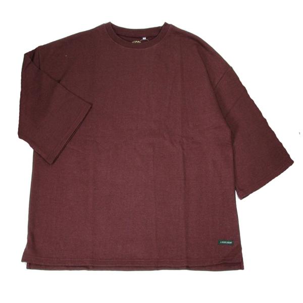 A HOPE HEMP アホープヘンプ 9SL WIDE LIGHT SWEAT / BURGUNDY ヘンプ 綿織物 広々とした影ぼうし ともし火 流汗 無地