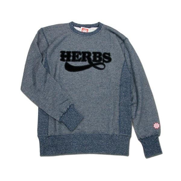 Tokyo Hemp Connection （トウキョウヘンプコネクション） HERBS CREW ヘンプコットン クルーネック スウェットシャツ / H.NAVY