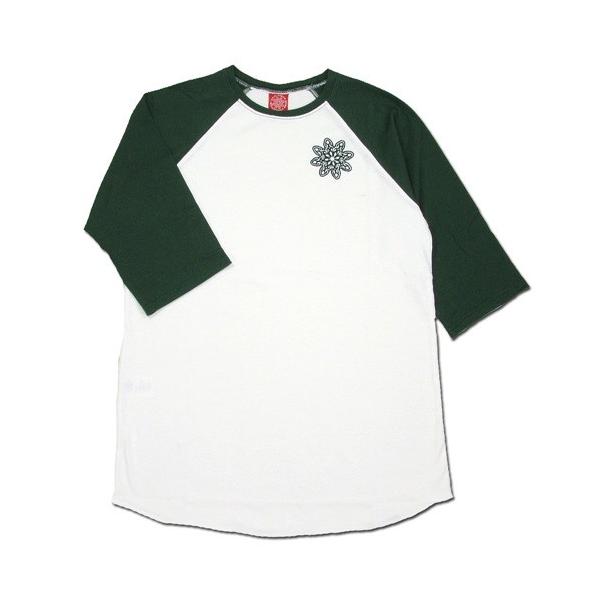 Tokyo Hemp Connection (トウキョウヘンプコネクション) BASEBALL TEE ヘンプオーガニックコットン 3/4 スリーブ ベースボール Tシャツ / C.GREEN