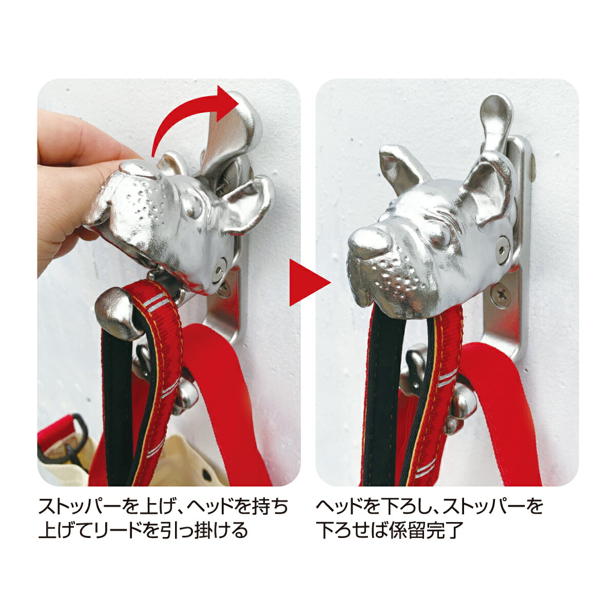 最適な材料 リードフック ダブルフック仕様 ビスケット 壁付 ホルダー ペット 犬 猫 うさぎ エクステリア インテリア 小型犬 中型犬 便利 かわいい  おしゃれ プレゼント ギフト 誕生日 新築祝い クリスマス fucoa.cl