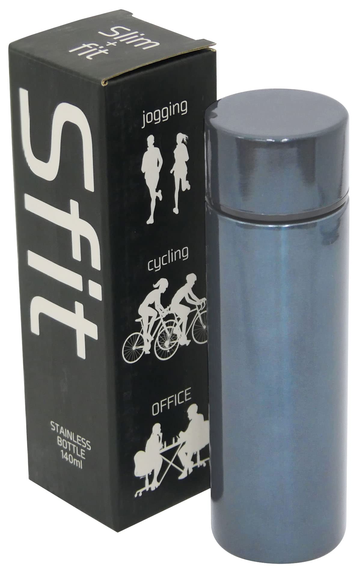 Sfit 保温・保冷両用 超スリム ステンレス ミニ マグボトル 140ml 水筒2本&専用ポーチ2個 Sfit超スリム マグボトル 140mlセット