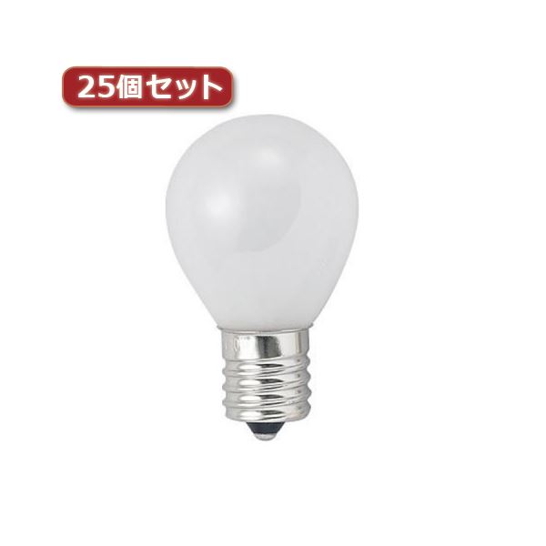 YAZAWA クリプトンミニランプ 40W形 口金E17 フロスト25個セット KS351736FX25｜GreenProショップ