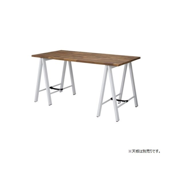 シンプルソーホース/テーブル用脚【2脚組ホワイト】幅65cmスチール製※天板別売り〔DIYイベントフリママルシェ〕