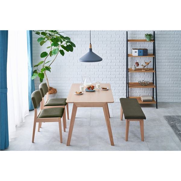 シンプル ダイニング 4点セット 机幅約120cm 組立品