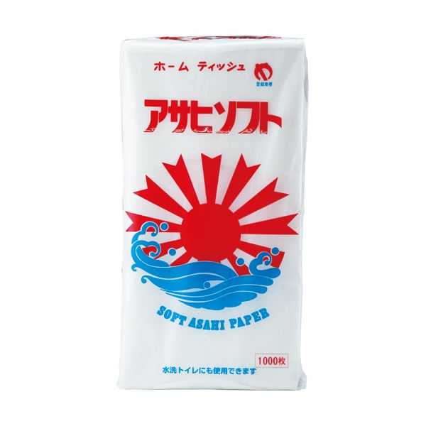 八幡浜紙業 ちり紙 アサヒソフト 1セット（12000枚：1000枚×12パック） 8,088円
