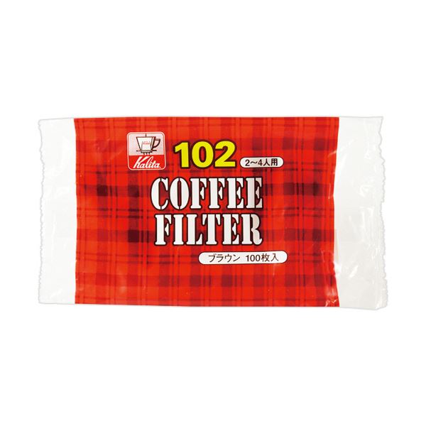 (まとめ）カリタ NK102濾紙 ブラウン（2~4人用） 13125 1セット（300枚：100枚×3パック）【×10セット】