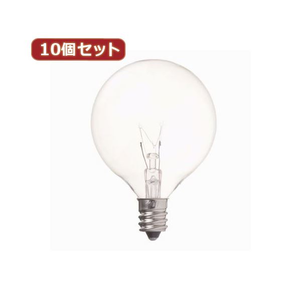 (まとめ)YAZAWA 10個セット ベビーボール球10WクリアE12 G501210CX10【×2セット】