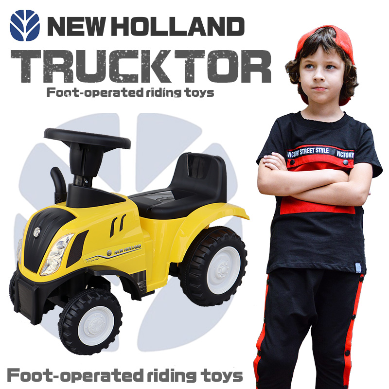 足けり乗用玩具 ニューホランド トラクター New Holland 正式ライセンス 足けり はたらく車 足けり 乗用玩具 車 おもちゃ 乗り物 子供用 ベビー キッズ お祝 プレゼント 誕生日 歳 2歳 3歳 658 T Arganita Tn