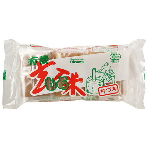 楽天市場】オーサワ 有機黒豆入玄米もち 300g(6個) : グリーン