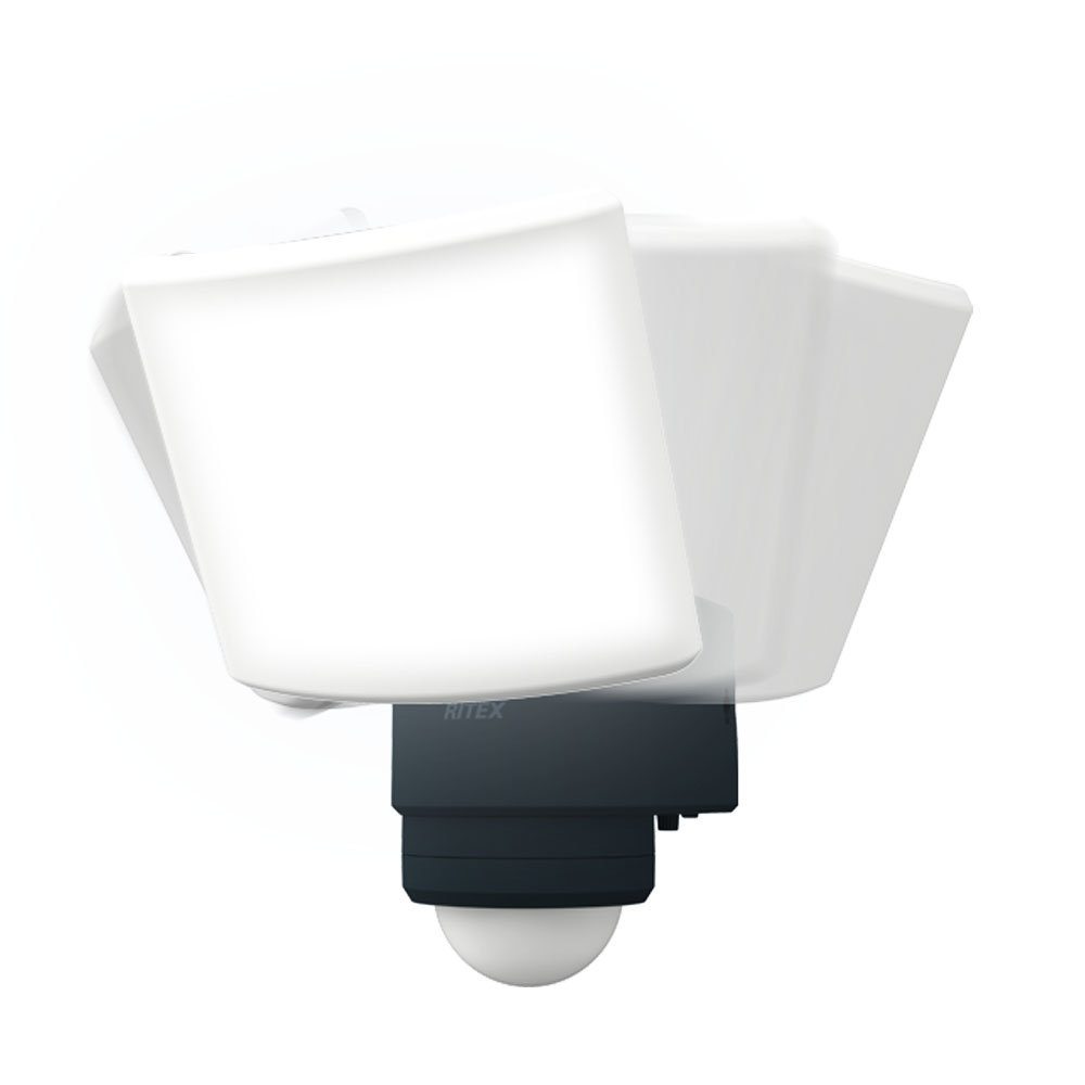 ムサシ RITEX 18W広広とした 追掛ける式 LED 感知器ともし火 LED-AC1017TA 【 人感感知器ともし火 戸外 防犯ともし火 防犯グッズ 心丈夫さ 照明装置 入り口・入口 車宿り エクステリア ライテックス MUSASHI 】 日用品雑貨・文房具・手芸-防犯センサー-防犯関連グッズ