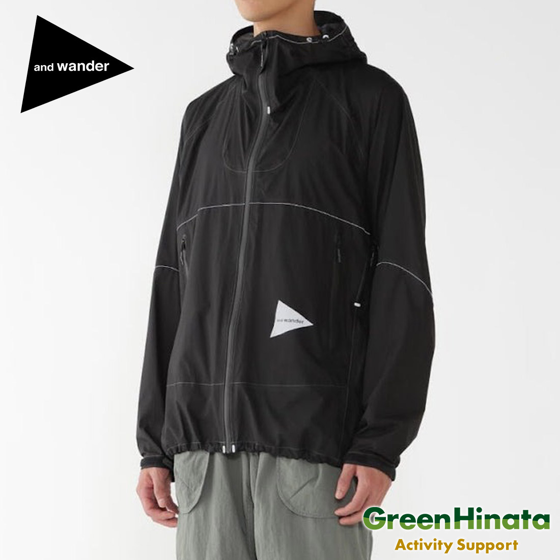 楽天市場】AND WANDER（アンドワンダー） シル ポンチョ / レイン