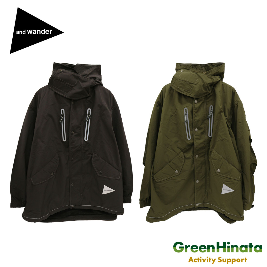 【国内正規品】 アンドワンダー フィッシュテイル オクタ コート アウター andwander fishtail Octa coat|グリーンヒナタ店