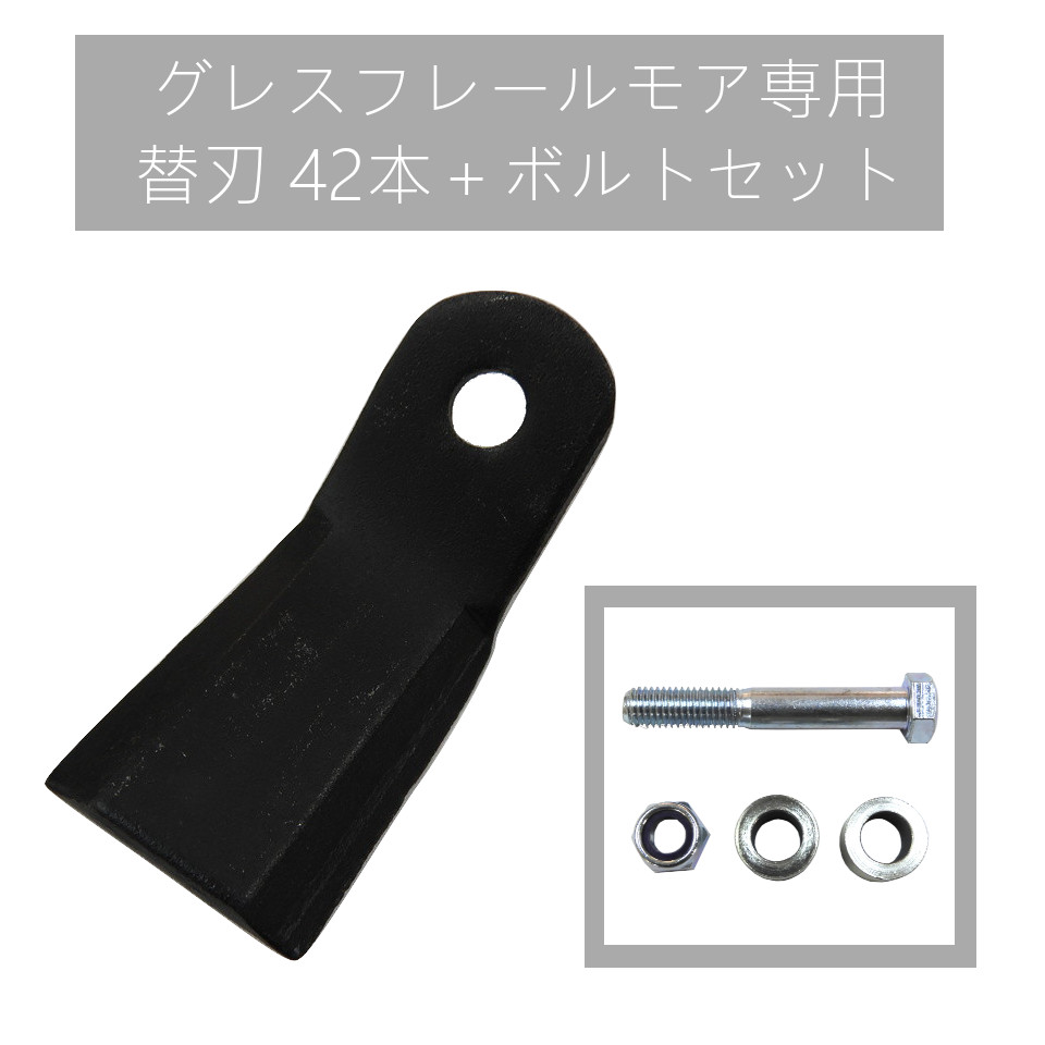 クーポン利用で2 000円off 5 11まで Gress グレス フレールモア 専用 替刃 42枚 ボルトセット Grs Fm125対応 刈り込み幅約125cm 畑 草刈り 農業 トラクター ハンマーナイフモア 替刃 替え刃 歴史に興味のない人たちにも訪れてほしかっ Diasaonline Com