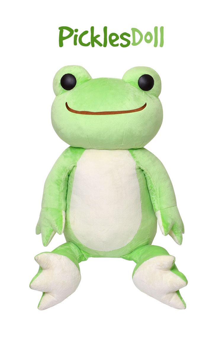 ぬいぐるみ かえるのピクルス キャラクター カエル 特大 ベーシック キャラクター Pickles The Frog ふわふわ かわいい ピクルス 大きめ Big ビッグ かわいい 大きい プレゼント ギフト 誕生日 クリスマス お祝い お座り かえる Dp 16 グリーン カエル ピクルスザ