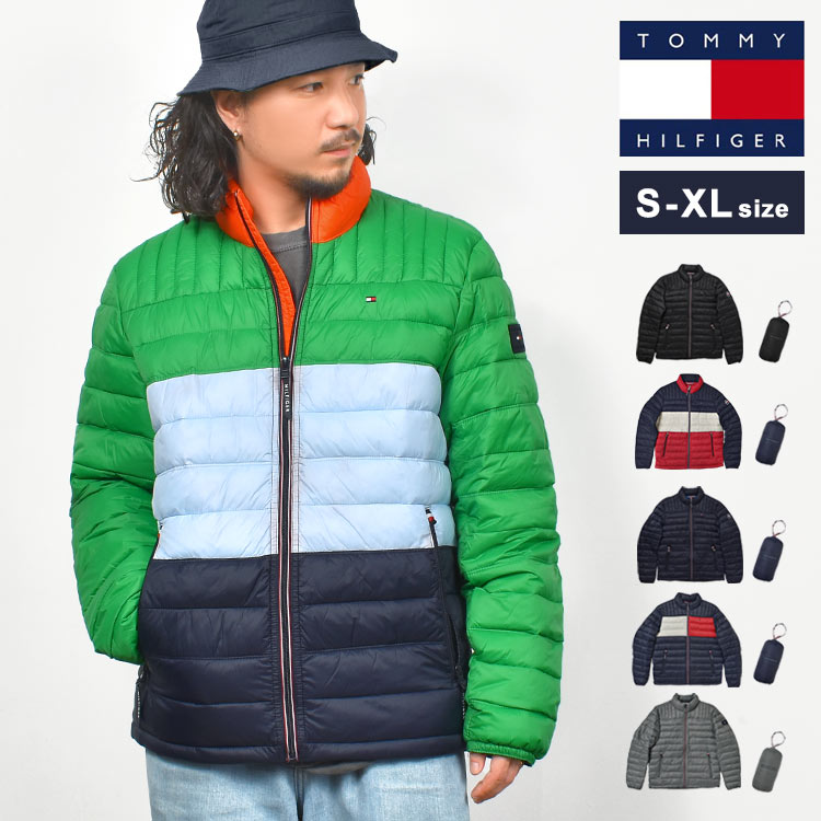 【週末限定価格】美品✨ トミー ダウンジャケット XL 刺繍 TOMMY HILFIGER ダウンジャケット ダウン NYLON QUILTED HOODY