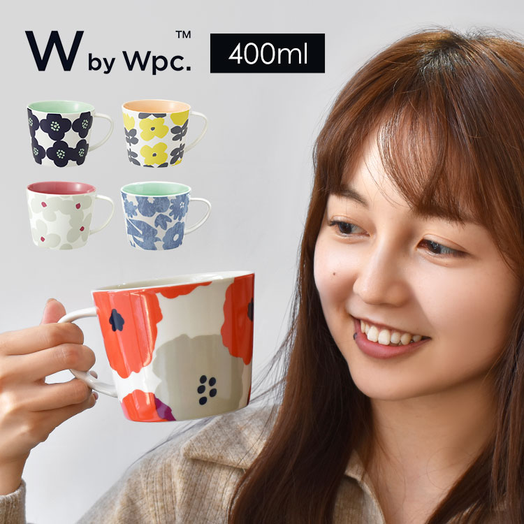 【楽天市場】マグカップ 北欧 マグ おしゃれ スープマグ かわいい 400ml 磁器 電子レンジ対応 食洗機対応 レディース 花柄 Wpc