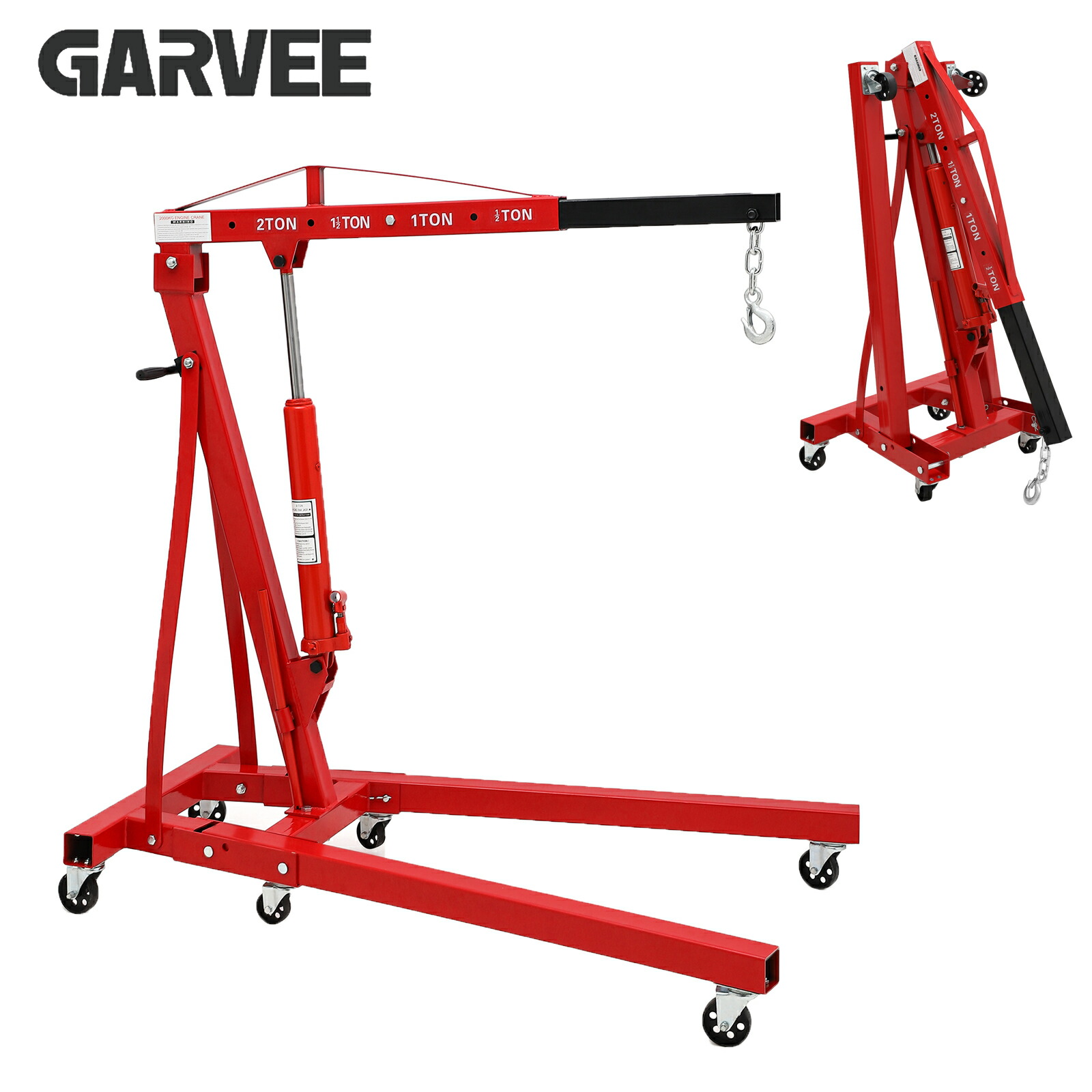 楽天市場】【お試し価格】 エンジンクレーン 2トン 2t 手動油圧