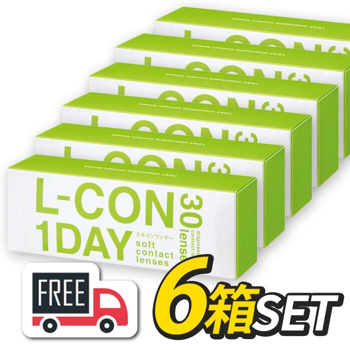 【送料無料】エルコンワンデー 6箱（1箱30枚入）シンシア l-con lcon 1day コンタクトレンズ 1日使い捨て